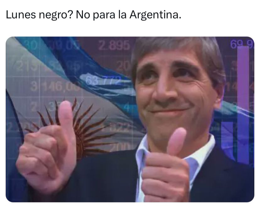 redes se burlan de Argentina por lunes negro