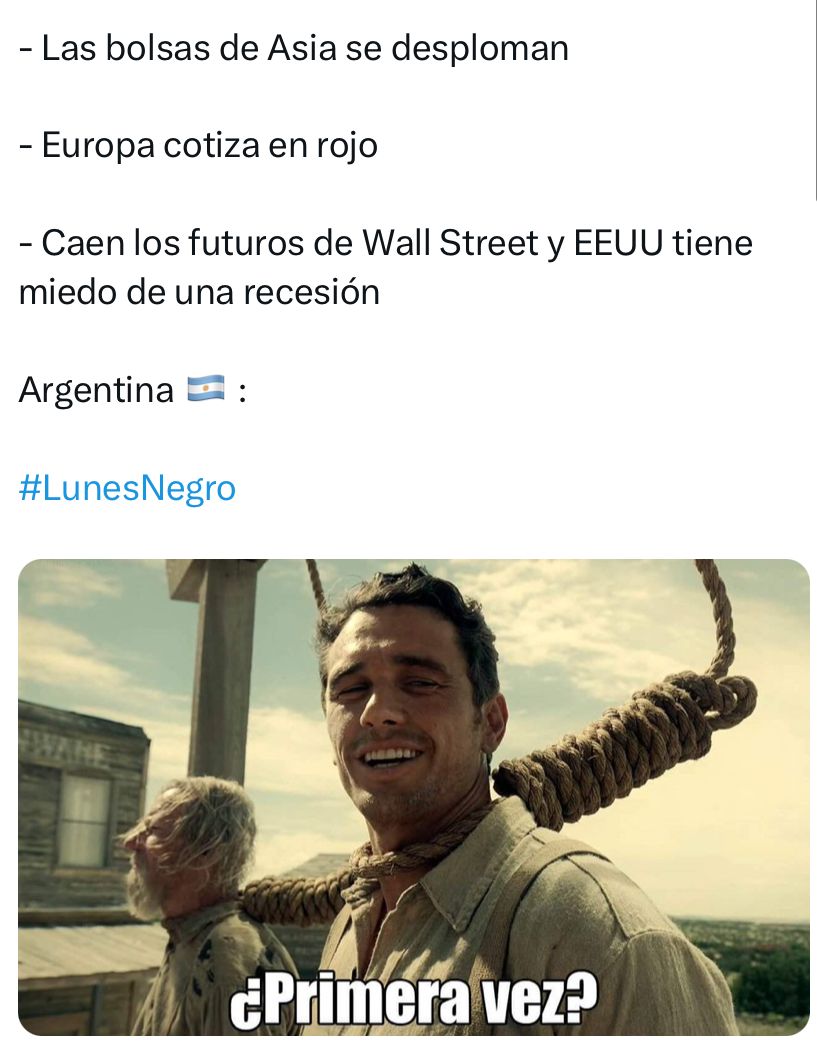 Usuarios se burlan de Argentina por crisis financiera