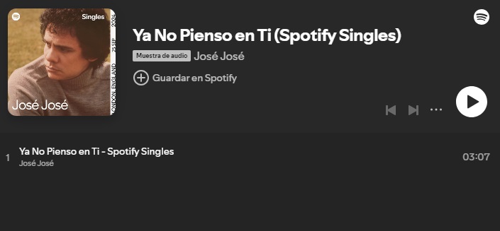 José José con nueva canción en Spotify