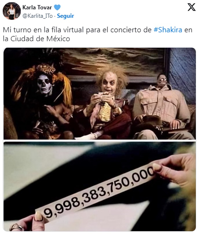 Memes de la venta de boletos de Shakira