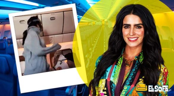 Bárbara de Regil hace ejercicio en pleno vuelo