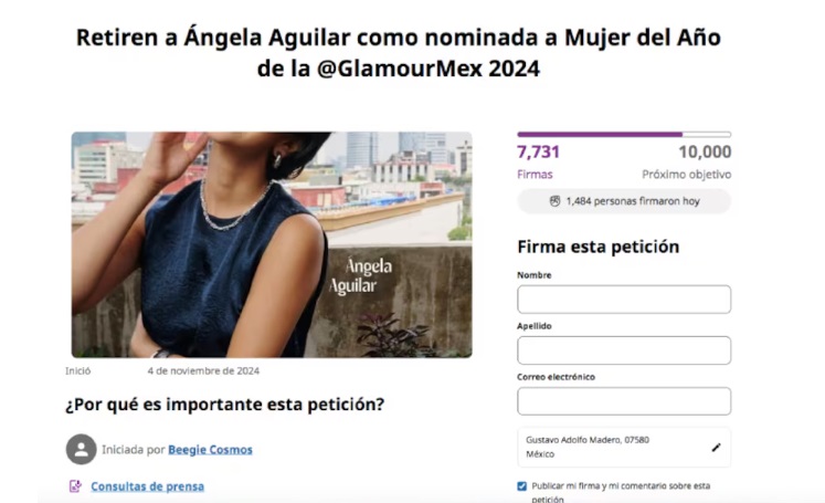 Redes piden quitarle nombre de Mujer del Año a Ángela Aguilar