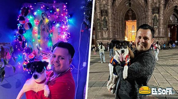 Perrito visita a la Virgen de Guadalupe tras hacerle milagro