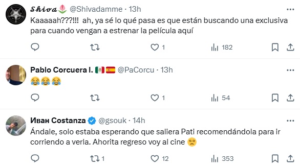 Reacciones contra Pati Chapoy por filme