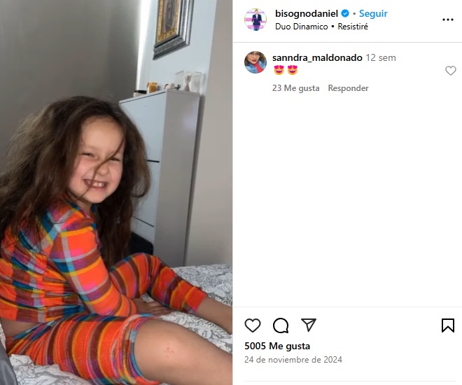 Amor de Daniel Bisogno por su hija