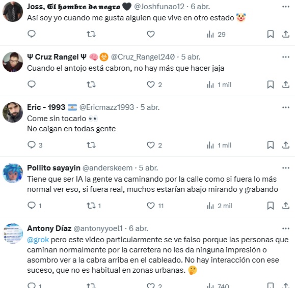 ¿Es real el video de la cabra pastando sobre unos cables?