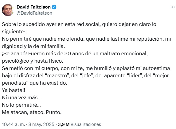 David Faitelson reacciona a críticas por hablar de José Ramón Fernández