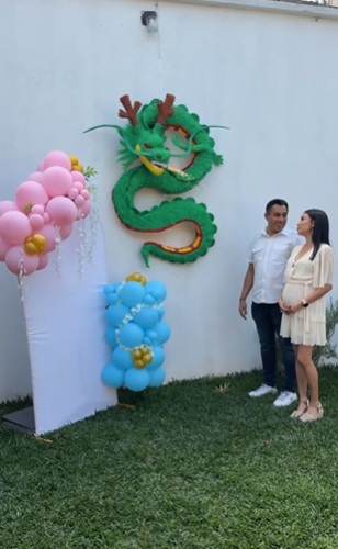 Pareja organiza revelación de género al estilo Dragon Ball Z