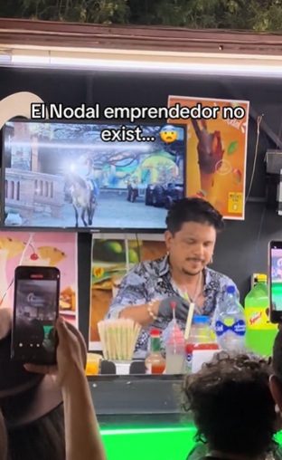 Christian Nodal reacciona a video de vendedor de micheladas