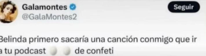 Gala Montes arremete contra Adrián Marcelo por ofensa a Belinda