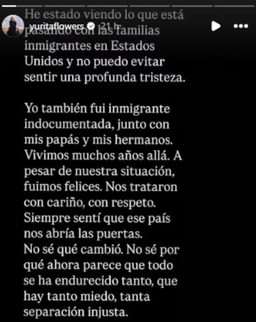 Yuridia reacciona a situación con migrantes en Estados Unidos