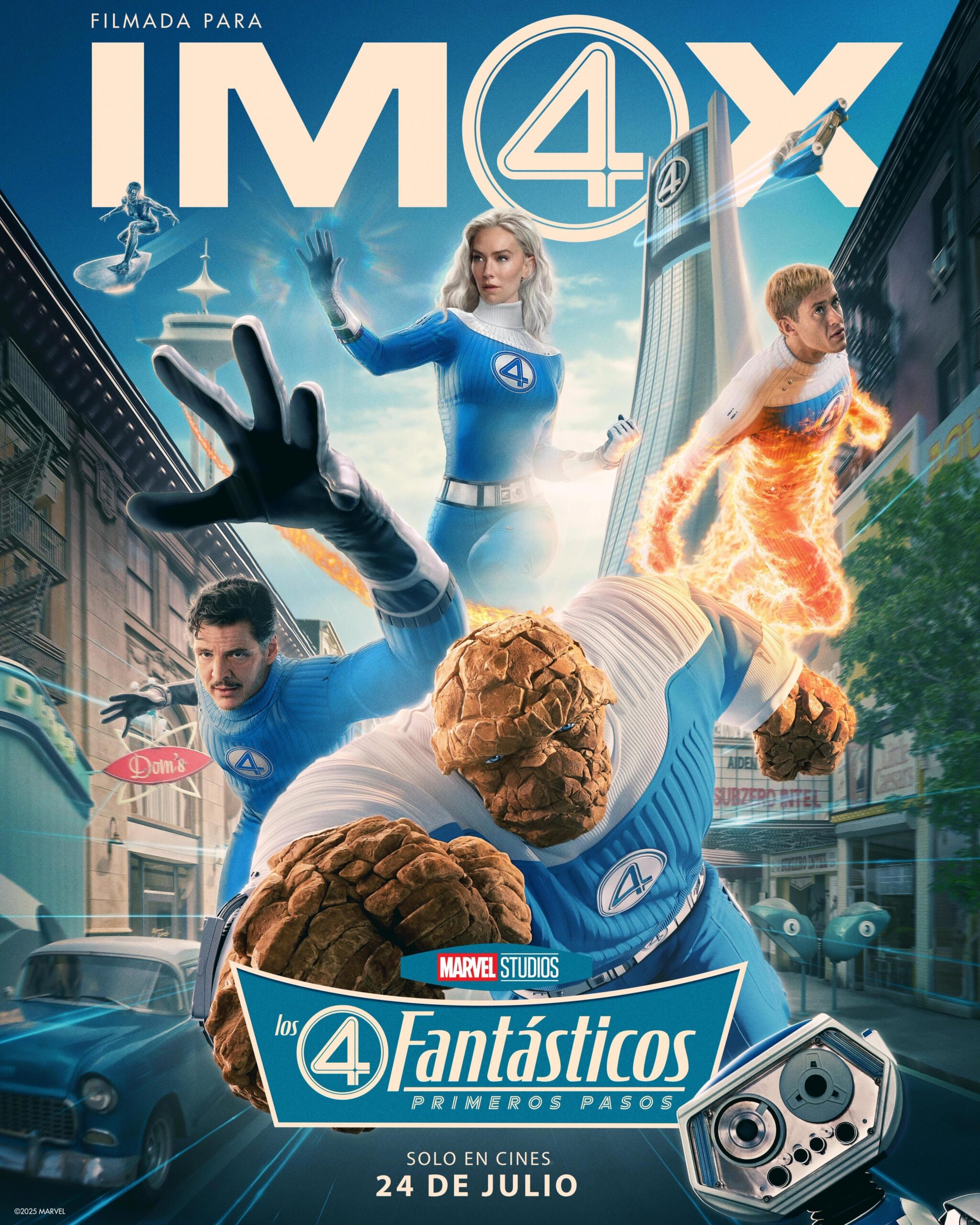 Cartel Los 4 Fantásticos Primeros Pasos
