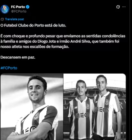 Muere el jugador Diogo Jota