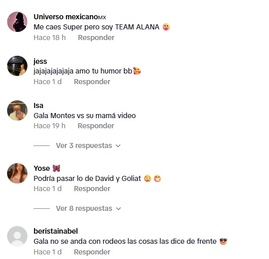 Reacciones sobre burla de Gala Montes en contra de Alana