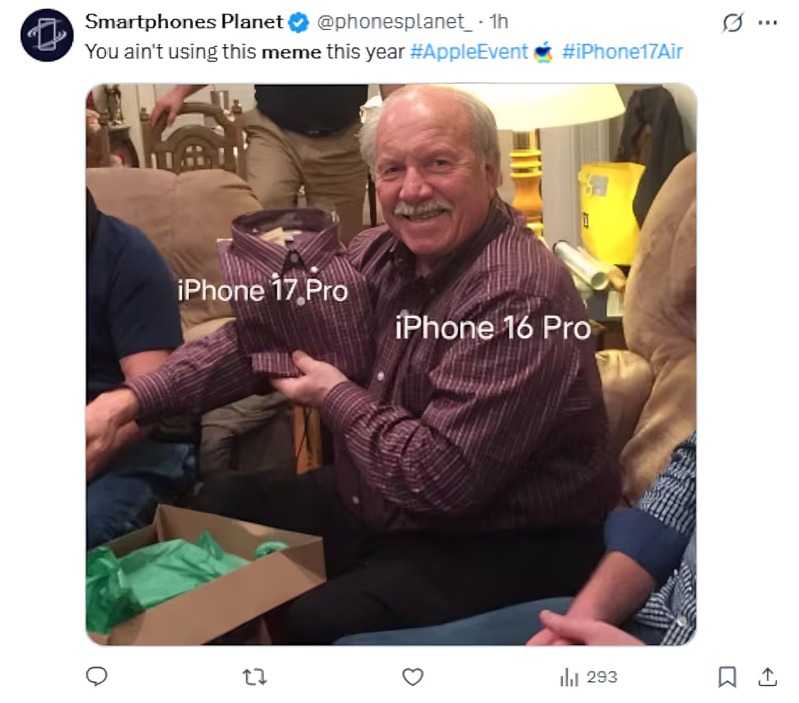 Memes del iPhone 17
