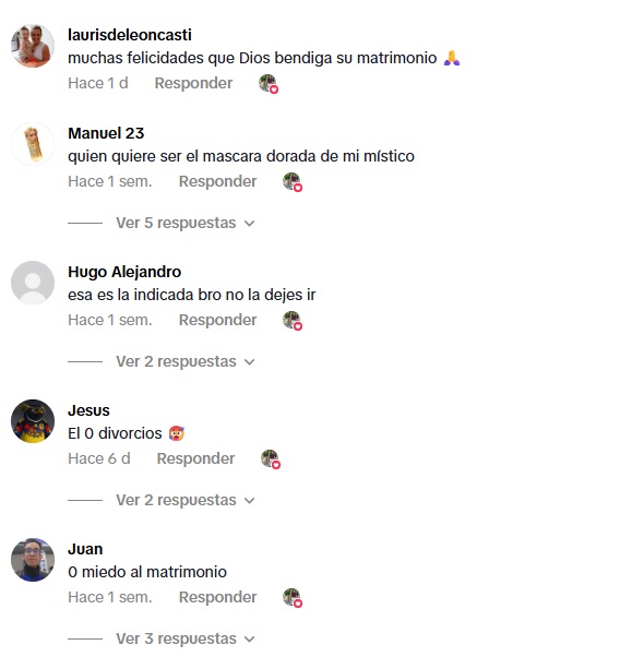 Reacciones sobre boda con luchas