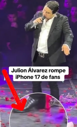 Redes debaten sobre celular destrozado por Julión Álvarez