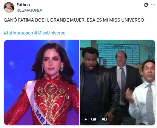 Meme sobre triunfo de Fátima Bosch