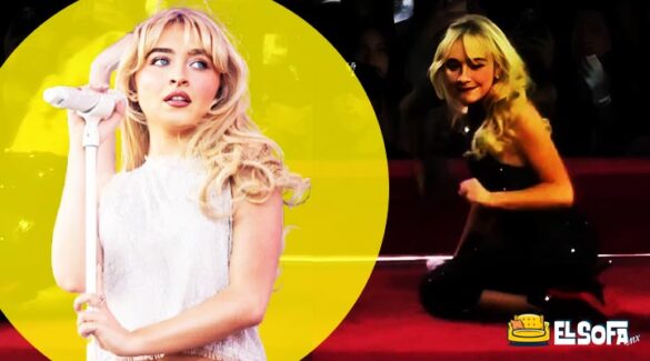 Sabrina Carpenter reacciona molesta con fan que lanzó esposas