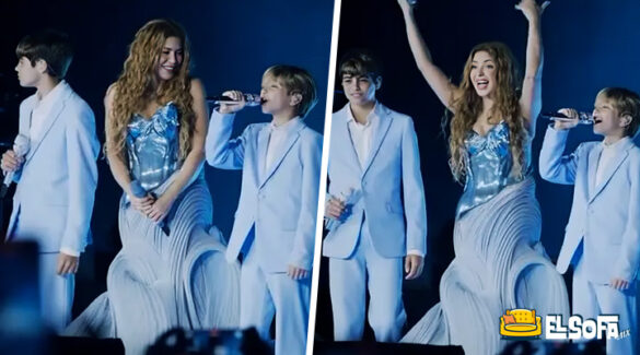 Shakira canta por primera vez con sus hijos en concierto