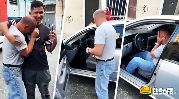Joven recupera auto que padre vendió para pagar la uni