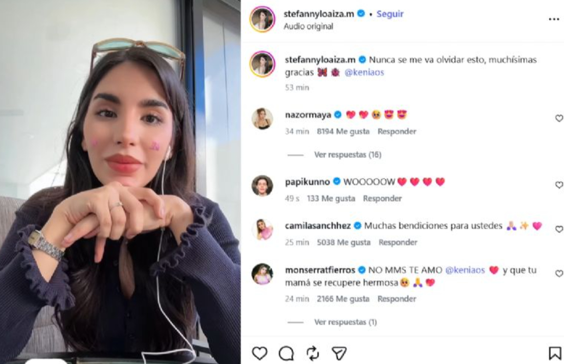 Kenia Os dona dinero para pagar gastos de mamá de Kimberly Loaiza 