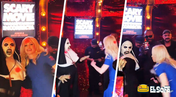 Anna Faris bailando con La Monja