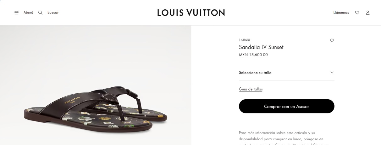 ¿Cómo comparar sandalias Louis Vuitton de Jorge Campos?