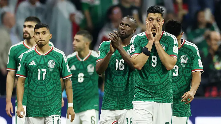 Foto sobre la derrota de la Selección Mexicana